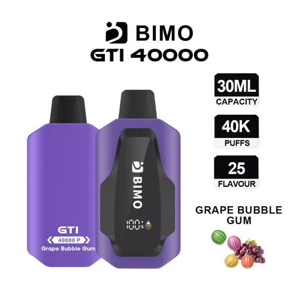 BIMO GTI 40000 – Grape Bubble Gum