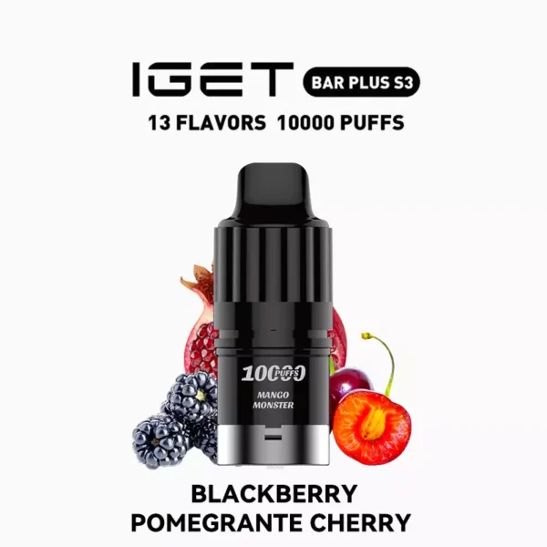 IGET BAR PLUS S3 POD – Blackberry Pomegranate Cherry